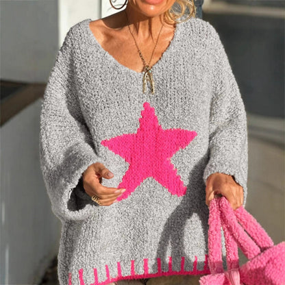 Sultyra Star V Collar Sweater