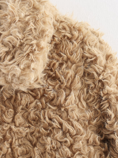 Cross-Border Foreign Trade Women's Clothing2025Winter European and American Style Turn-Down Collar Long Sleeve Single-Breasted Faux Fur Coat for Women A15076