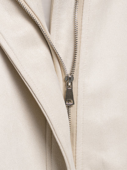 Cross-border Wholesale European and American Style2025Autumn and Winter Fashion Turn-Down Collar Suede Texture Loose Flight Jacket for Women A6