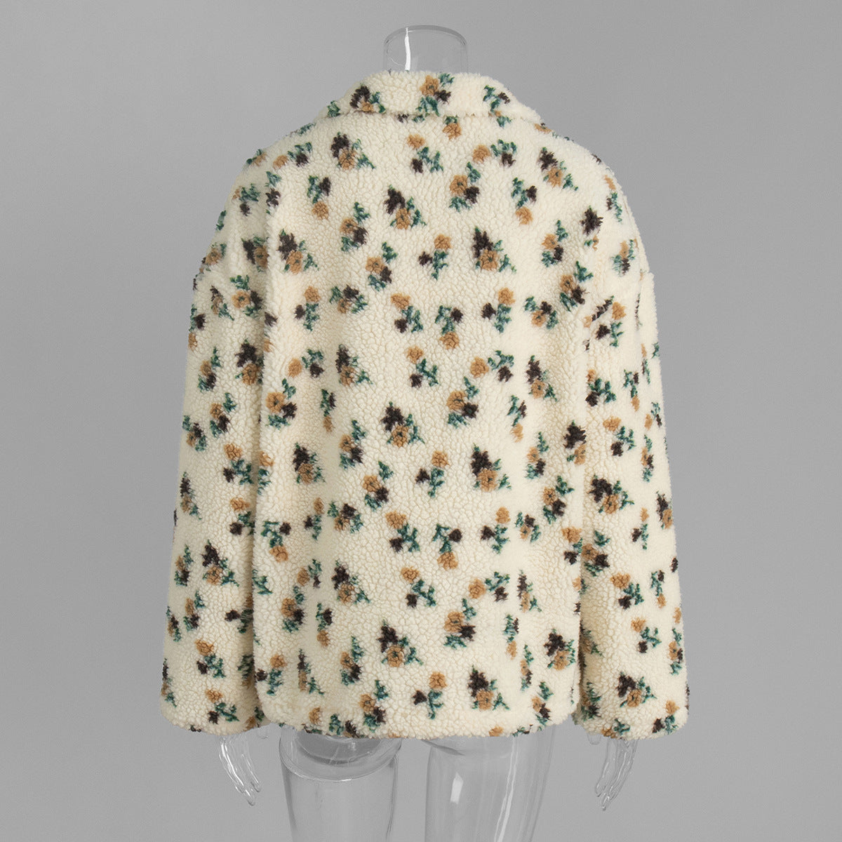 Cross-border fleece floral sweatshirt Europe and America2025Autumn and Winter New Fashion Sweatshirt Warm Fuzzy Sweatshirt Fleece Top for Women