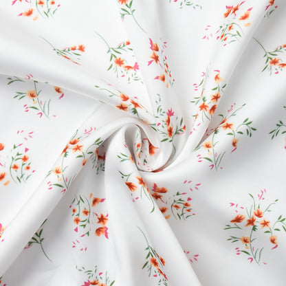 Cross-border Printed Midi Skirt European and American Style2025Spring and Summer New Elegant Floral Satin Printed Draped High-Waisted Skirt