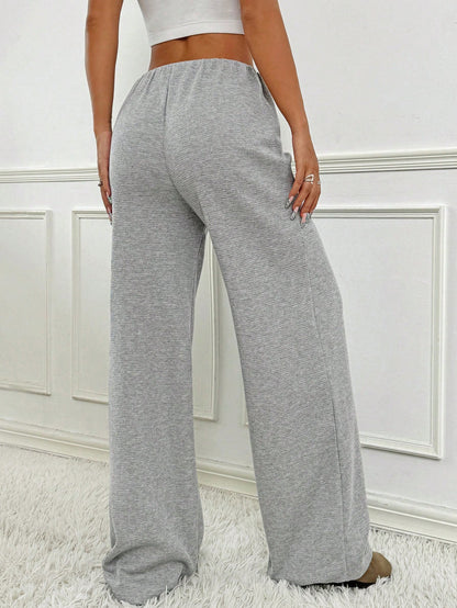 Pantalones rectos de algodón con cordón Sultyra