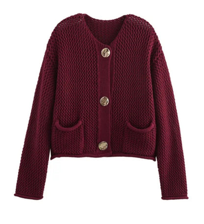 Sultyra Solid Color Knit Sweater