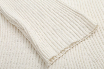 Cross-Border Amazon2025Spring and Autumn New Women's Fashion European and American Style Ribbed Knitted Dress M6247