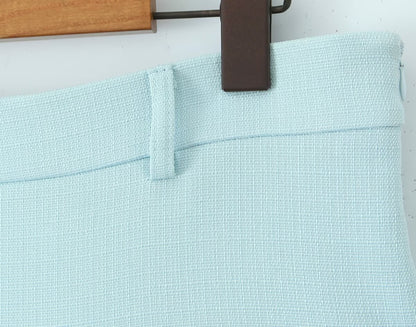 Cross-border European and American Fashion Striped Short Sleeve T Shirt Top+Low Waist Pleated Short Skirt2025Spring New D79551