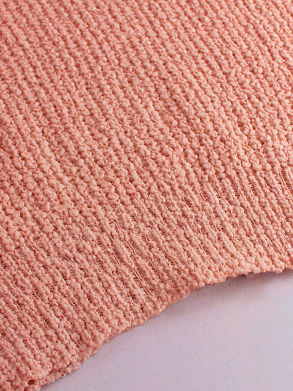 Foreign Trade Cross-Border European and American Amazon Source Manufacturer Large V Collar Hollow Pullover Knit Sweater Long Sleeve Solid Color Spring Autumn