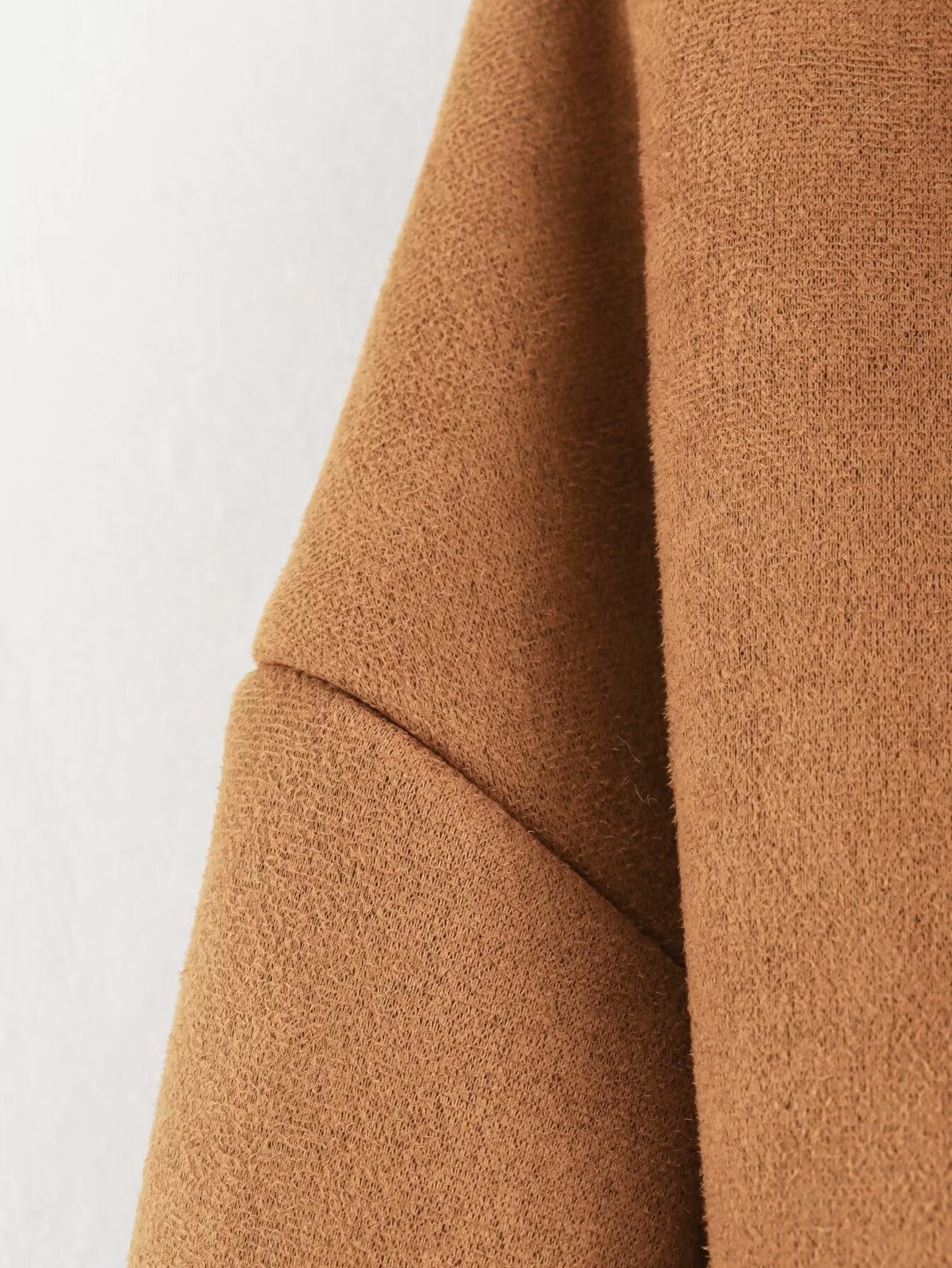 Cross-Border2024Autumn Winter Women's American Retro Woolen Coat with Turn-down Collar Loose Fur Coat for Women B88747