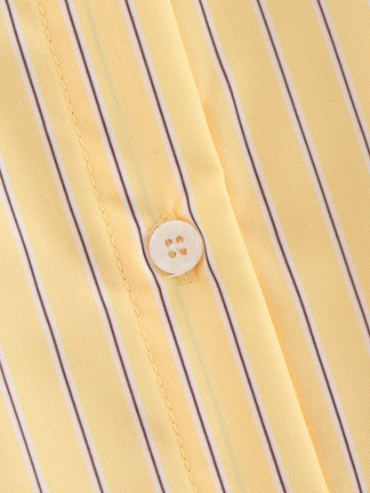 Cross-Border2024Summer ins Women's Long Sleeve Loose Striped Poplin Shirt European and American Style Streetwear A14050