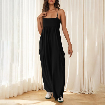 Sultyra Strap Sleeveless Slim Fit Wide-Leg Jumpsuit