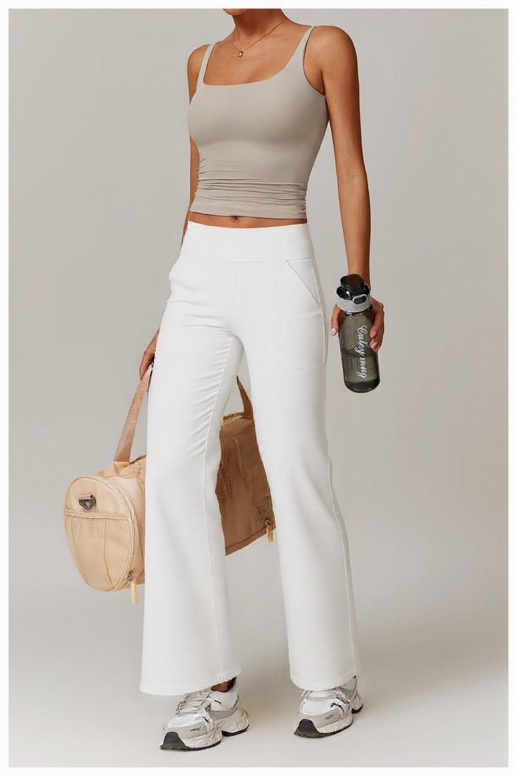 Sultyra Loose-Fit Straight-Leg Yoga Pants with Pockets