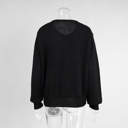 Candy Color Knitted Cardigan Women's European and American2025Autumn and Winter Mohair Solid Color Cardigan Macaron Color Sweater Cardigan for Women