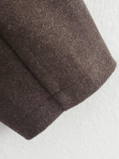 2025Autumn Fashion Three-Color Solid Wide Zipper Wool Coat Cross-Border Amazon Women's Clothing B88780