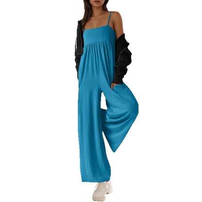 Sultyra Strap Sleeveless Slim Fit Wide-Leg Jumpsuit