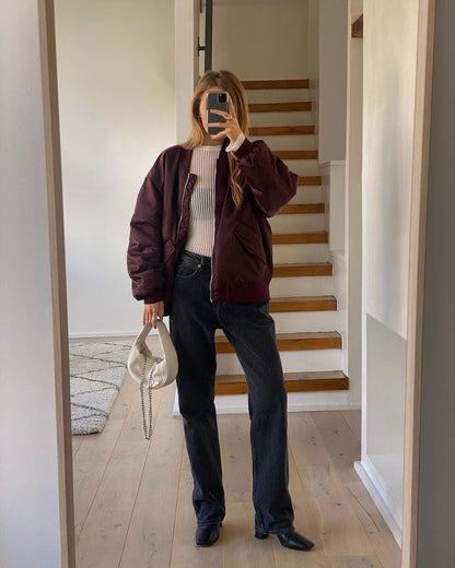 Women's Clothing Wholesale Cross-Border2025Winter European and American Style Baseball Jacket Loose Cotton Coat Women's Outerwear A19518European and American Style