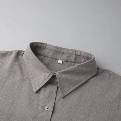 Cross-border pure cotton cardigan long sleeve shorts set2025Spring and summer outerwear simple solid color European and American style casual suit for women