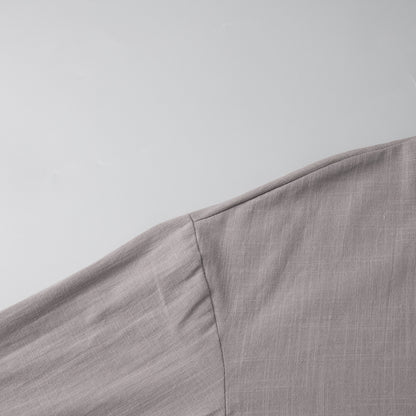 Cross-border pure cotton cardigan long sleeve shorts set2025Spring and summer outerwear simple solid color European and American style casual suit for women