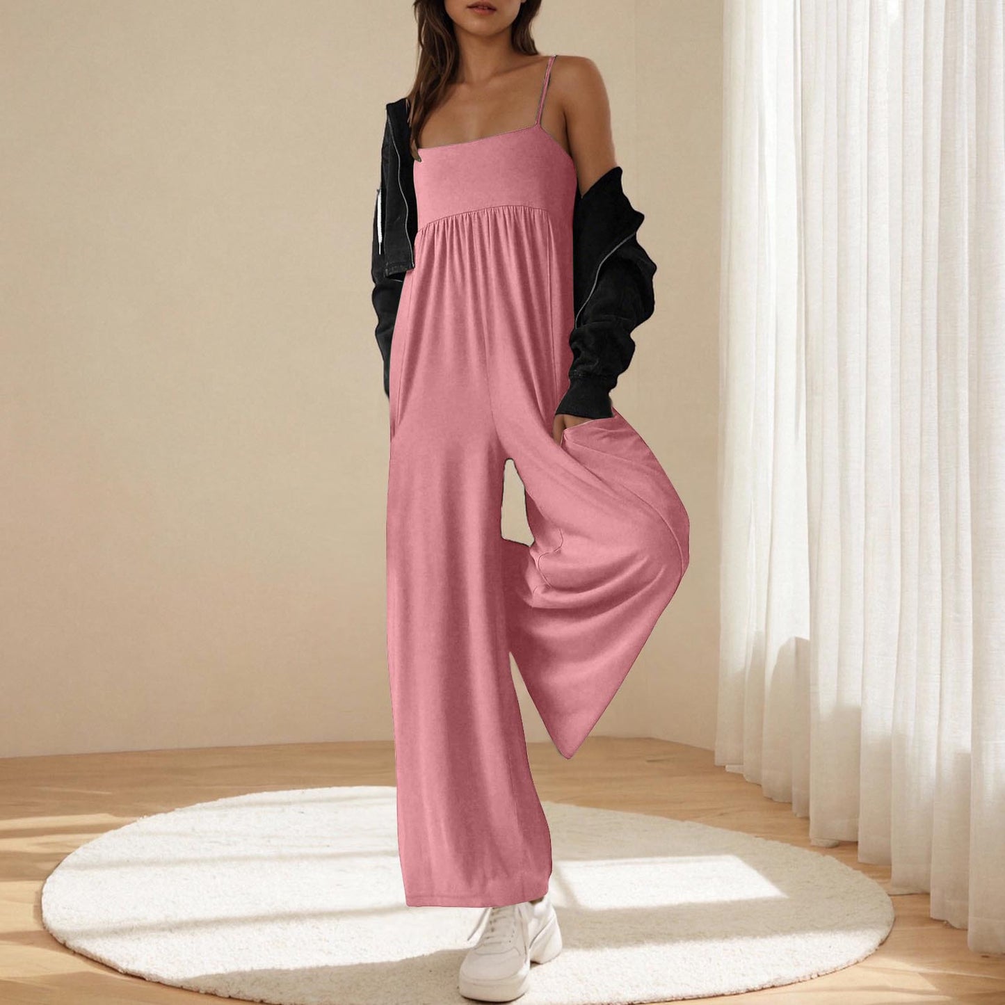Sultyra Strap Sleeveless Slim Fit Wide-Leg Jumpsuit
