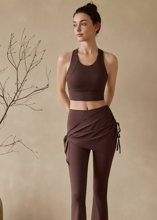 Sultyra 2-Piece Yoga Outfit: Top with Built-in Bra and High-Waist Pants