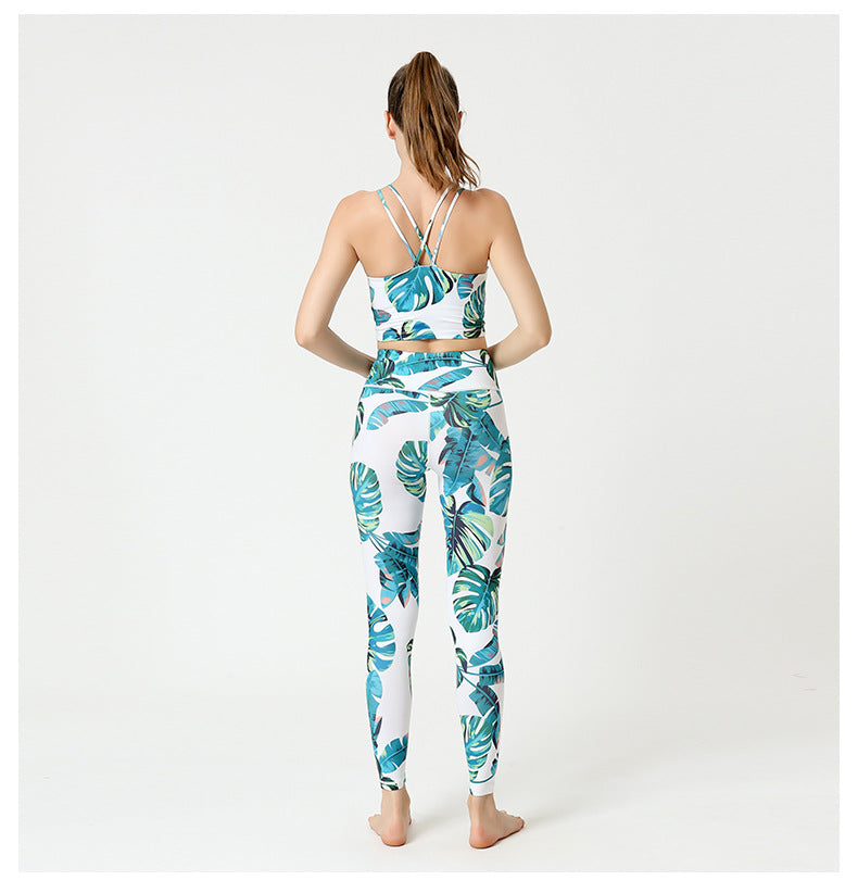 Sultyra Printed Yoga Outfit Set Botanical Sets