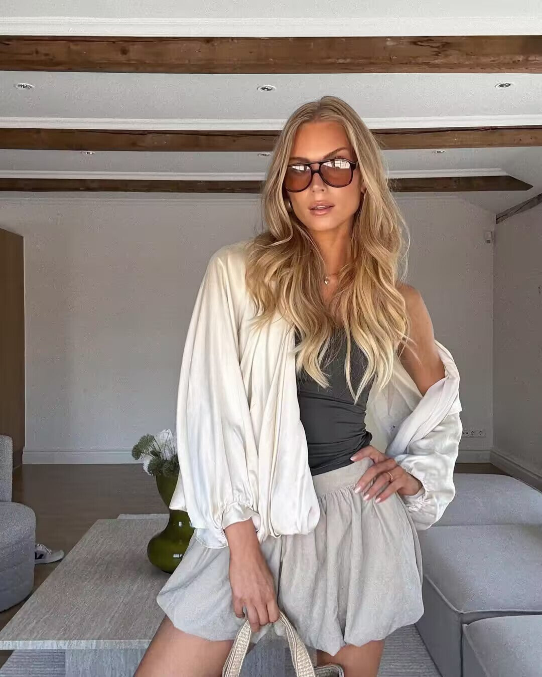 Cross-Border Foreign Trade Women's Clothing2025Autumn European and American Style Turn-Down Collar Long Sleeve Puff Jacket Baseball Coat for Women A15048