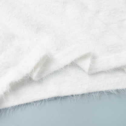 Cross-border Plush Long Sleeve Half-length Dress Set European and American Style2025Autumn and Winter New Single-Breasted Cardigan and Skirt Set