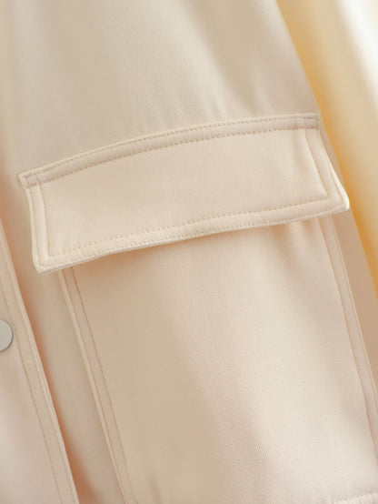 11Color Amazon Cross-Border2025Spring and Autumn New European and American Style Stand Collar Large Pocket Women's Jacket Coat A19621