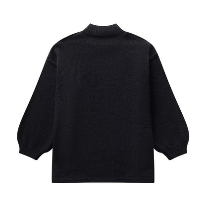 Cross-border Wholesale European and American Women's Clothing2024New Spring and Autumn Season Elegant Round Neck Simple Style Thin Knitted Sweater A34318