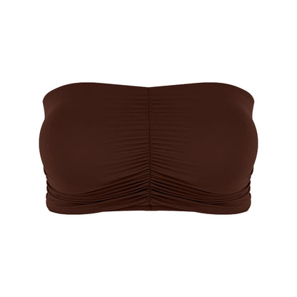 Sultyra Two-Piece Elastic Fixed Cup Tube Top Long Sleeve