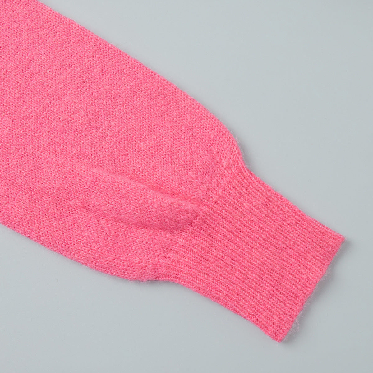 Candy Color Knitted Cardigan Women's European and American2025Autumn and Winter Mohair Solid Color Cardigan Macaron Color Sweater Cardigan for Women