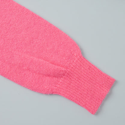 Candy Color Knitted Cardigan Women's European and American2025Autumn and Winter Mohair Solid Color Cardigan Macaron Color Sweater Cardigan for Women