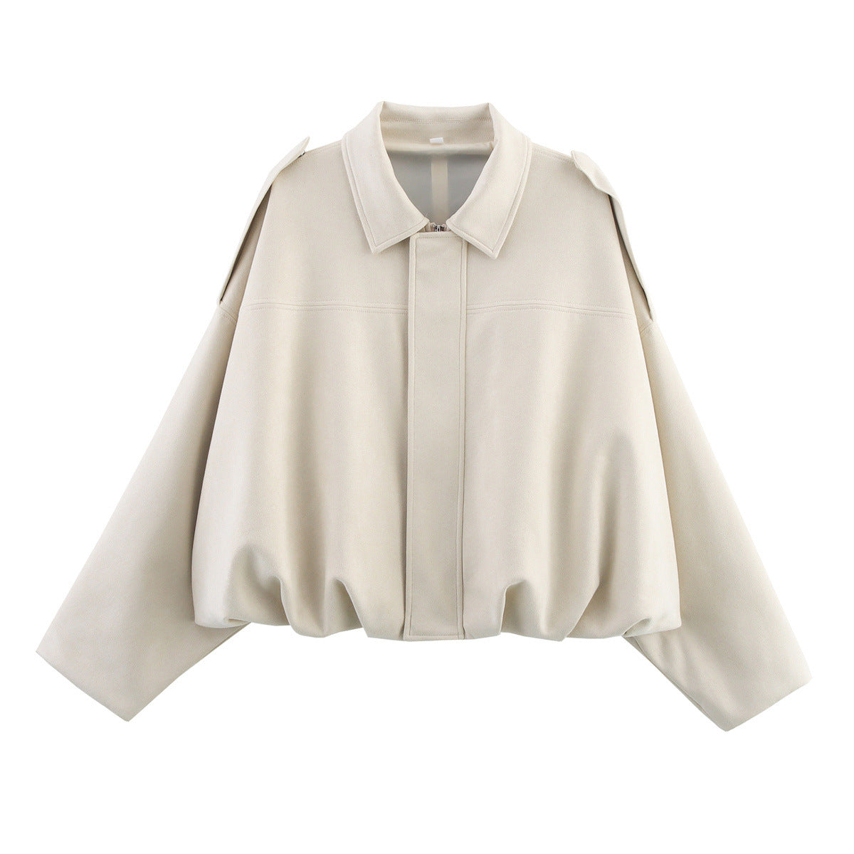 9Wholesale European and American Style2025Spring and Autumn Casual Suede Texture Lapel Bomber Jacket for Women B88824