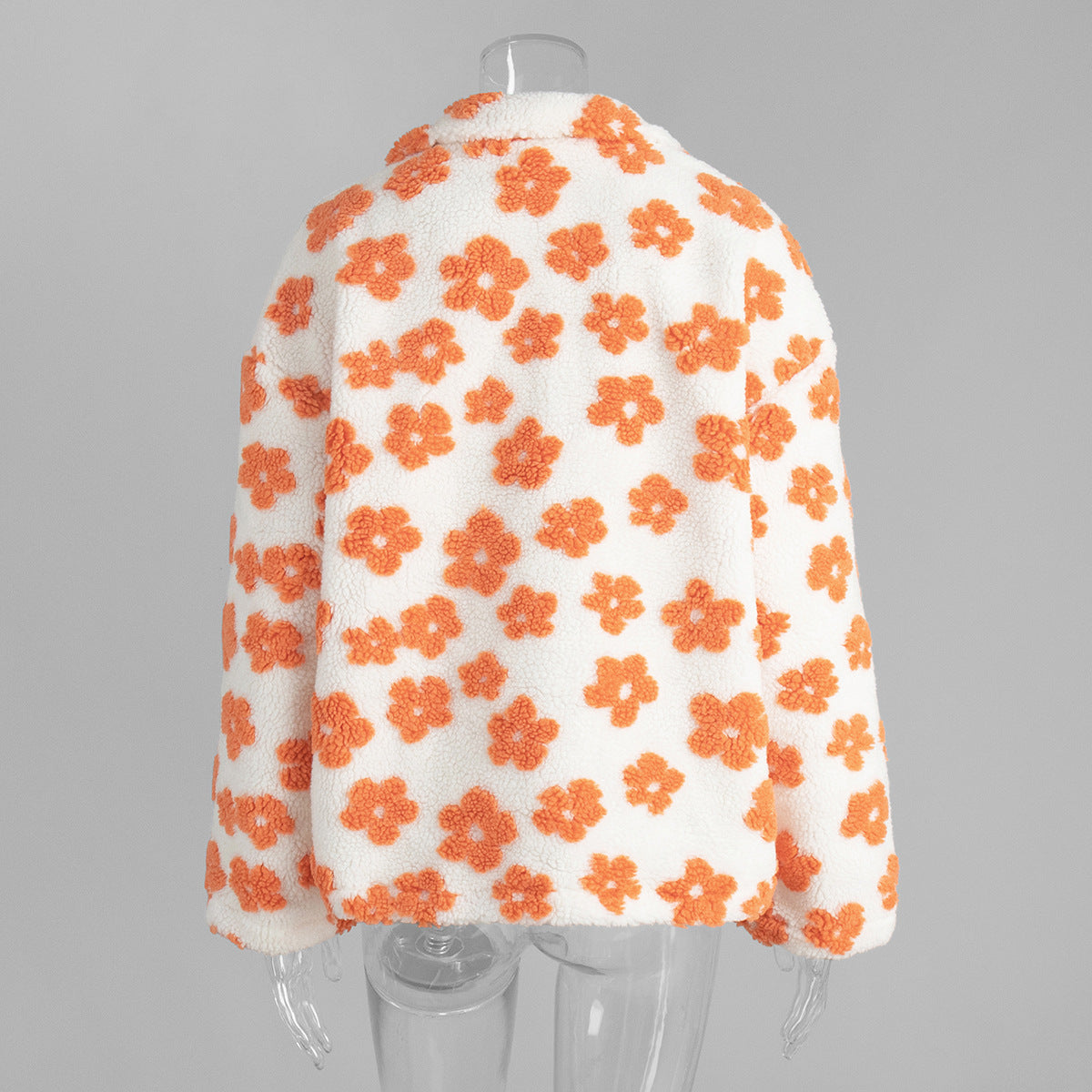 Cross-border fleece floral sweatshirt Europe and America2025Autumn and Winter New Fashion Sweatshirt Warm Fuzzy Sweatshirt Fleece Top for Women