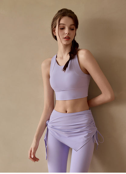 Sultyra 2-Piece Yoga Outfit: Top with Built-in Bra and High-Waist Pants