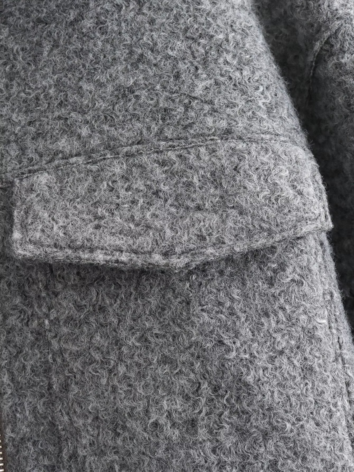 Cross-Border Amazon2025New Spring Autumn Winter Women's Pearl Wool Short Loose Casual Wool Coat B62805