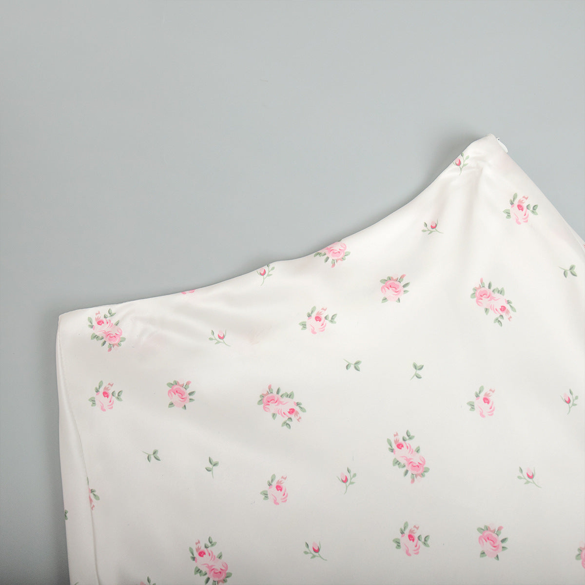 Cross-border Printed Midi Skirt European and American Style2025Spring and Summer New Elegant Floral Satin Printed Draped High-Waisted Skirt