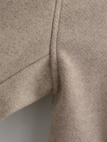 Wholesale Amazon Women's Clothing Autumn Winter New Fashionable Loose Fit V Double-breasted Woolen Coat C91695