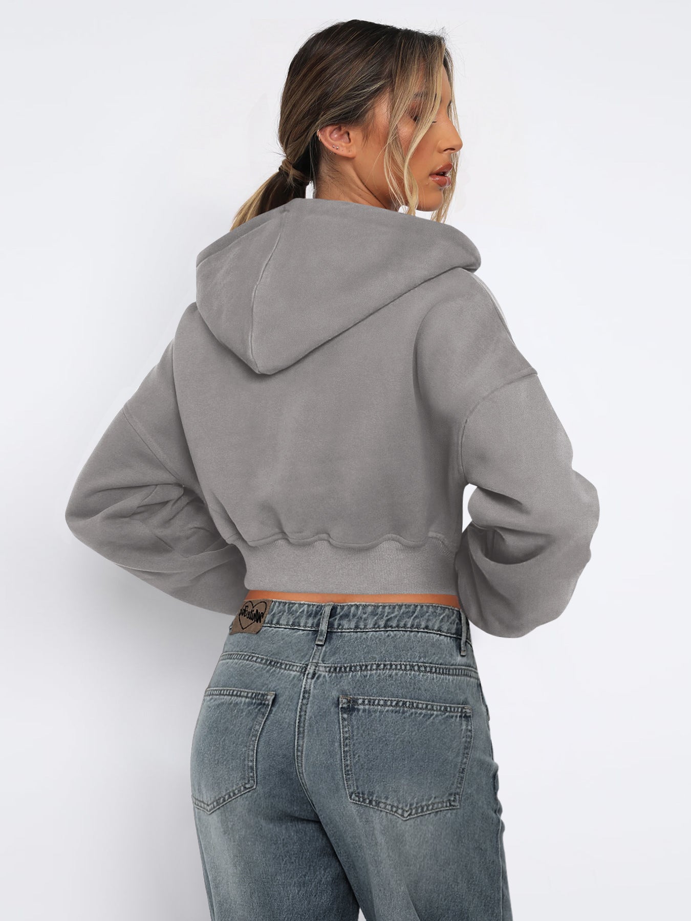 Sultyra Fleece Zipper Cardigan Hooded