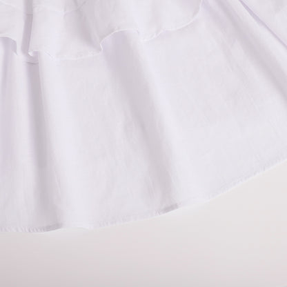 Cross-border spaghetti strap dress European and American style2025Summer Multi-layer Ruffle Cake Dress Short Backless Strap Dress