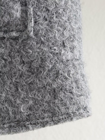 Cross-Border Amazon2025New Spring Autumn Winter Women's Pearl Wool Short Loose Casual Wool Coat B62805