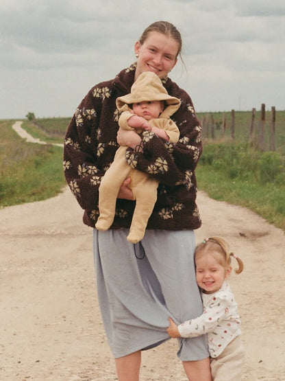 Cross-border fleece floral sweatshirt Europe and America2025Autumn and Winter New Fashion Sweatshirt Warm Fuzzy Sweatshirt Fleece Top for Women