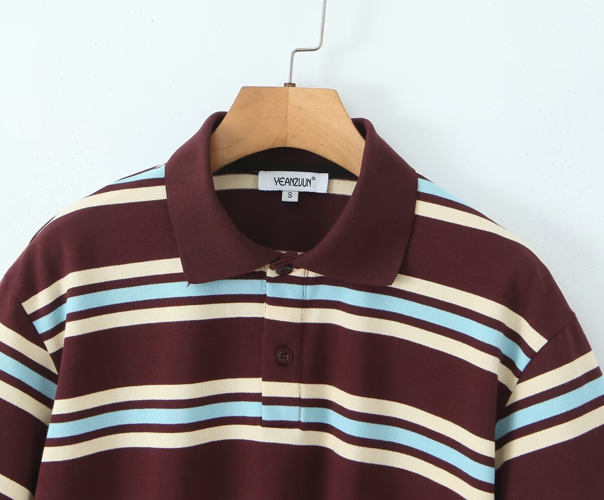 Cross-border European and American Fashion Striped Short Sleeve T Shirt Top+Low Waist Pleated Short Skirt2025Spring New D79551