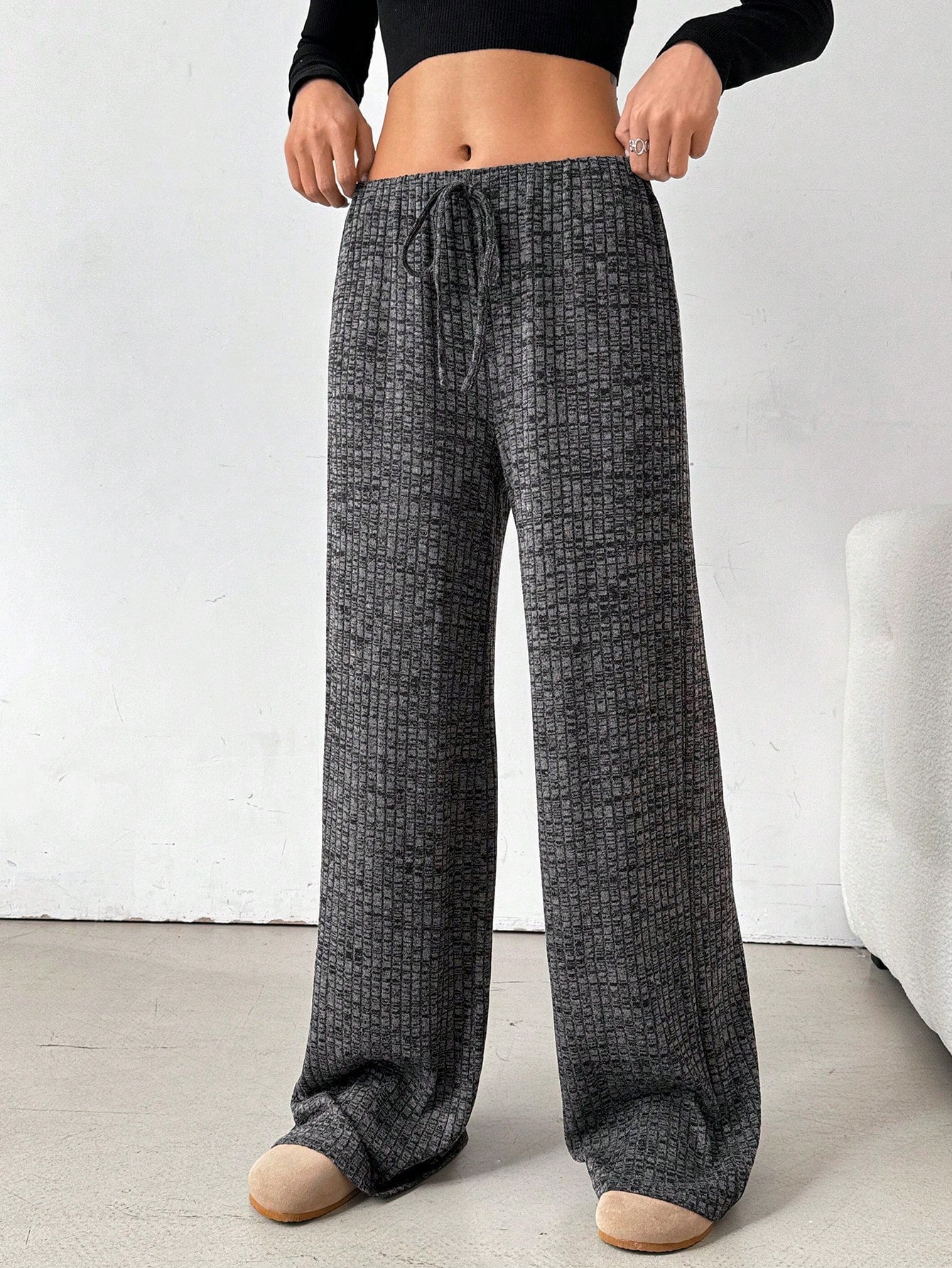 Sultyra Drawstring Cotton Straight Pants