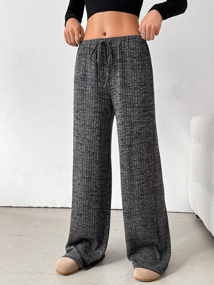 Pantalones rectos de algodón con cordón Sultyra