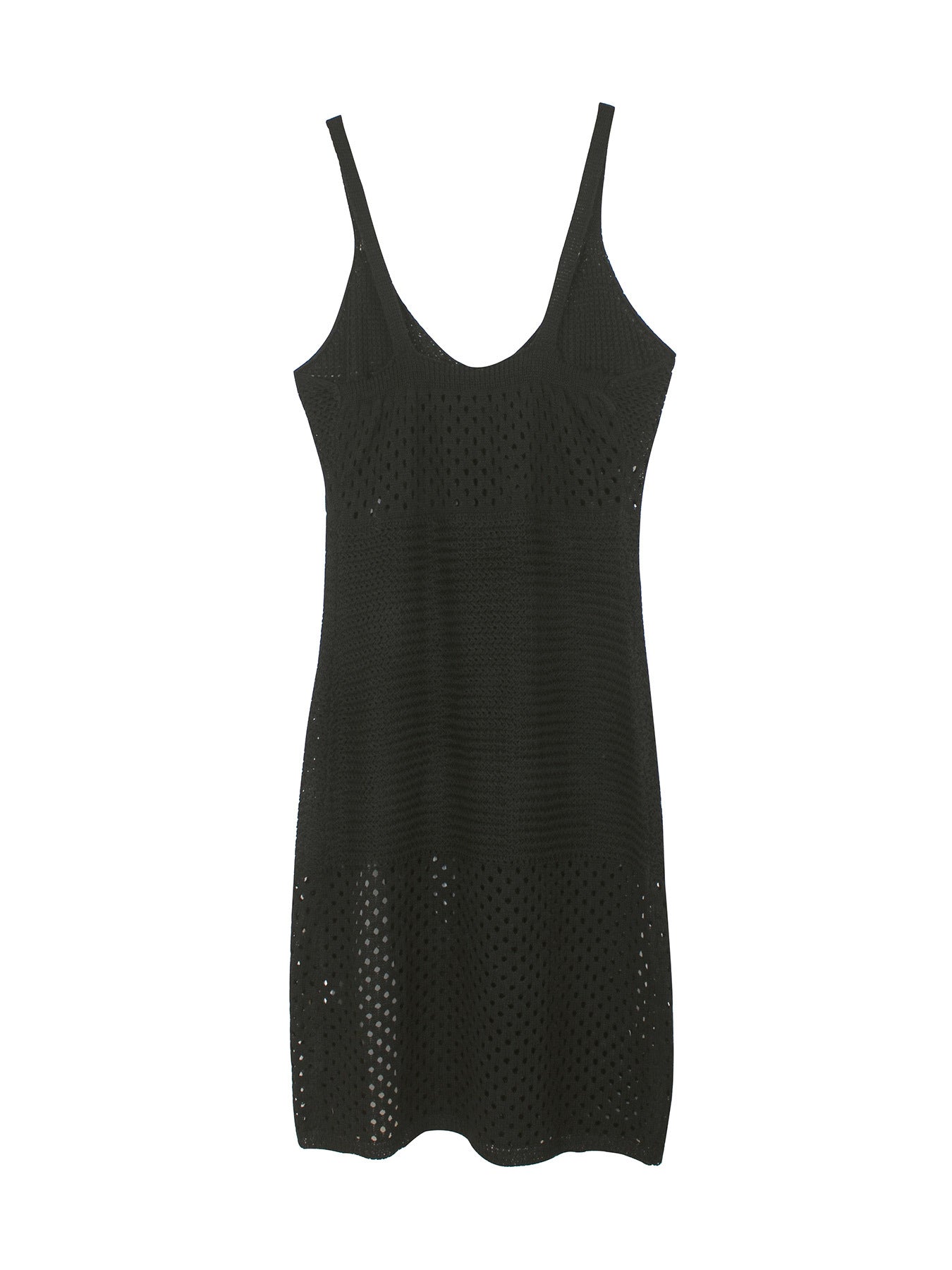 Foreign Trade Cross-Border European and American Amazon Source Manufacturer Knitted Long Hollow Strap Slit Dress for Summer