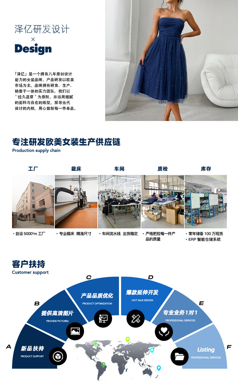 Cross-Border European and American Style Elegant Sweater Base Shirt T T-shirt Women's Clothing2025Autumn and Winter Amazon Foreign Trade Independent Station