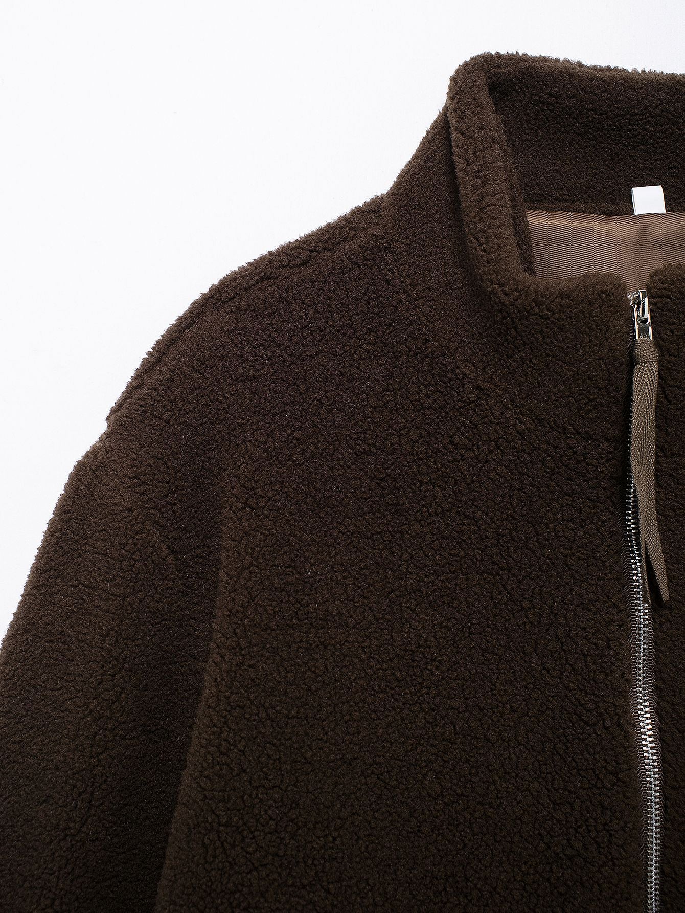 Cross-Border2024European and American Style Autumn Winter New Women's Solid Color Lazy Style Lamb Wool High Neck Woolen Coat A65002