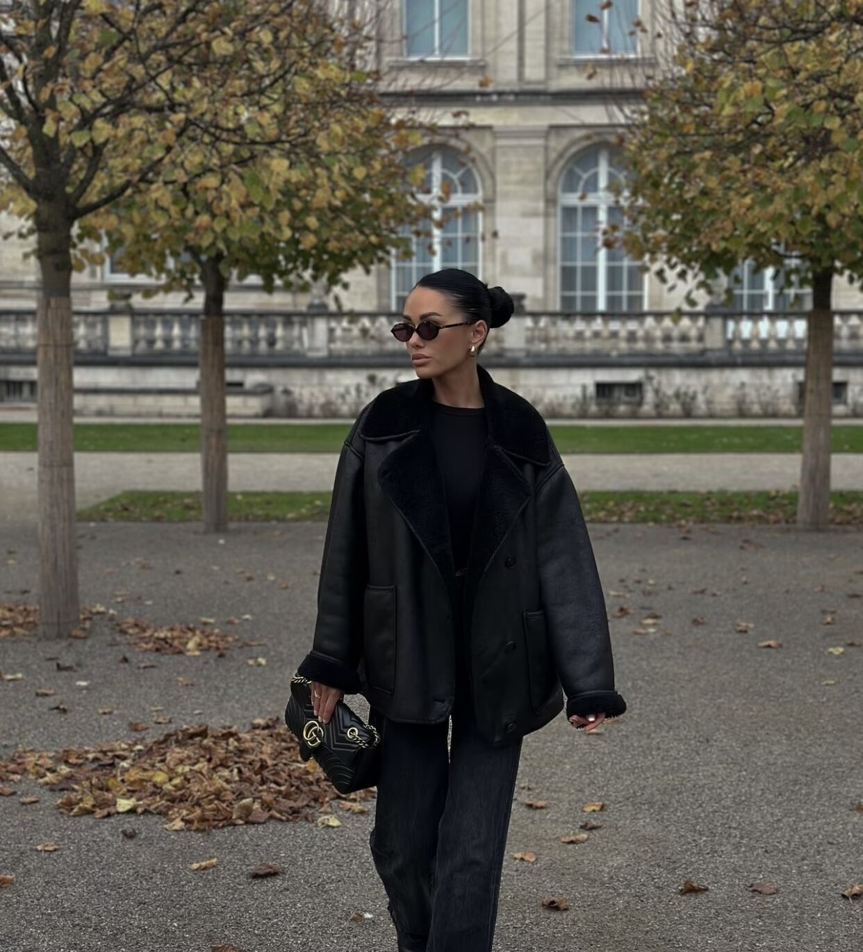 2024Autumn Fashion Turn-Down Collar Three-Color Fur Integrated Long-Sleeve Jacket Coat Cross-Border Amazon Women's Clothing B88788