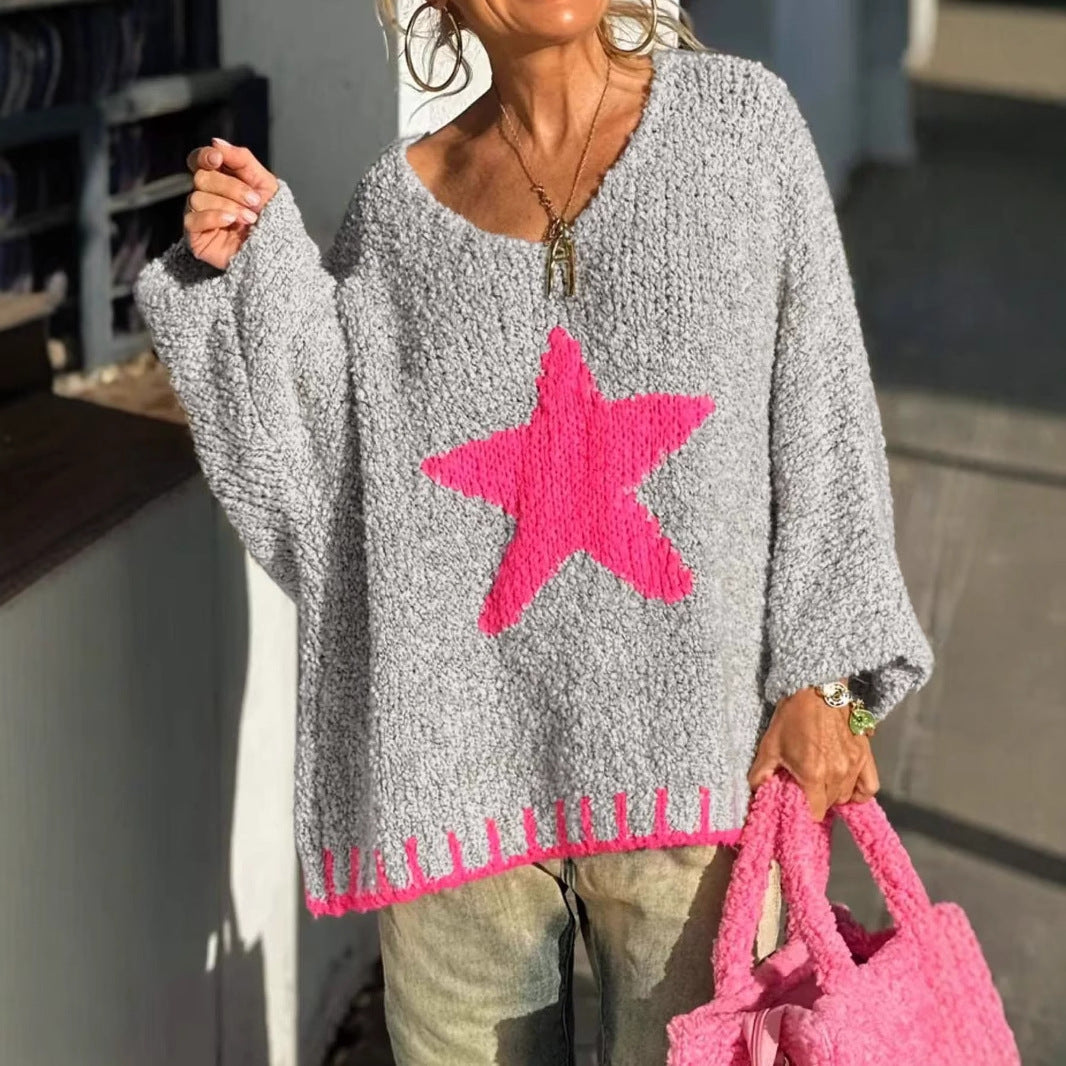 Sultyra Star V Collar Sweater