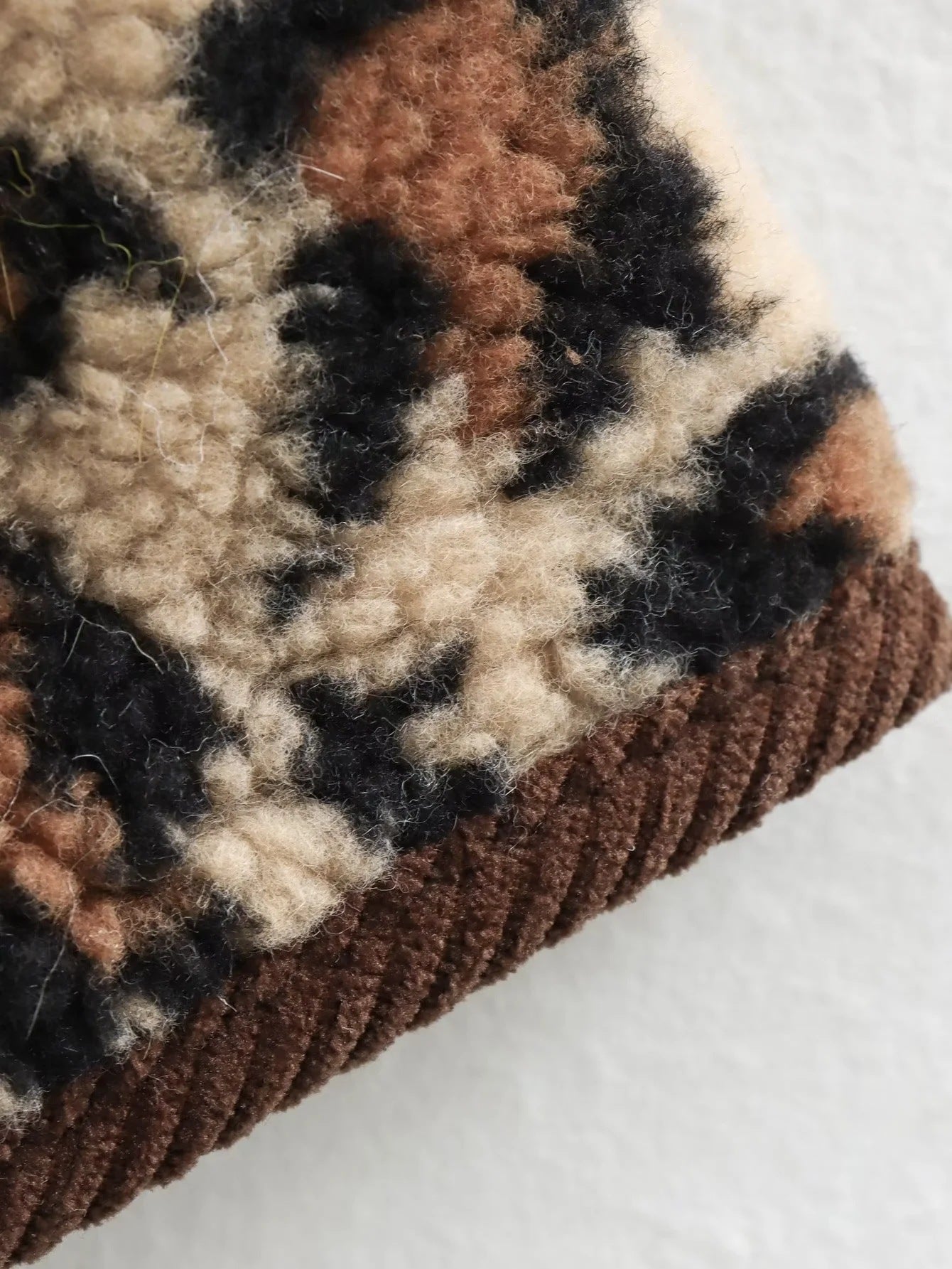 Foreign Trade Amazon Women's Clothing Autumn Winter American Style Leopard Print Casual Loose Long Sleeve Jacket for Women A34397