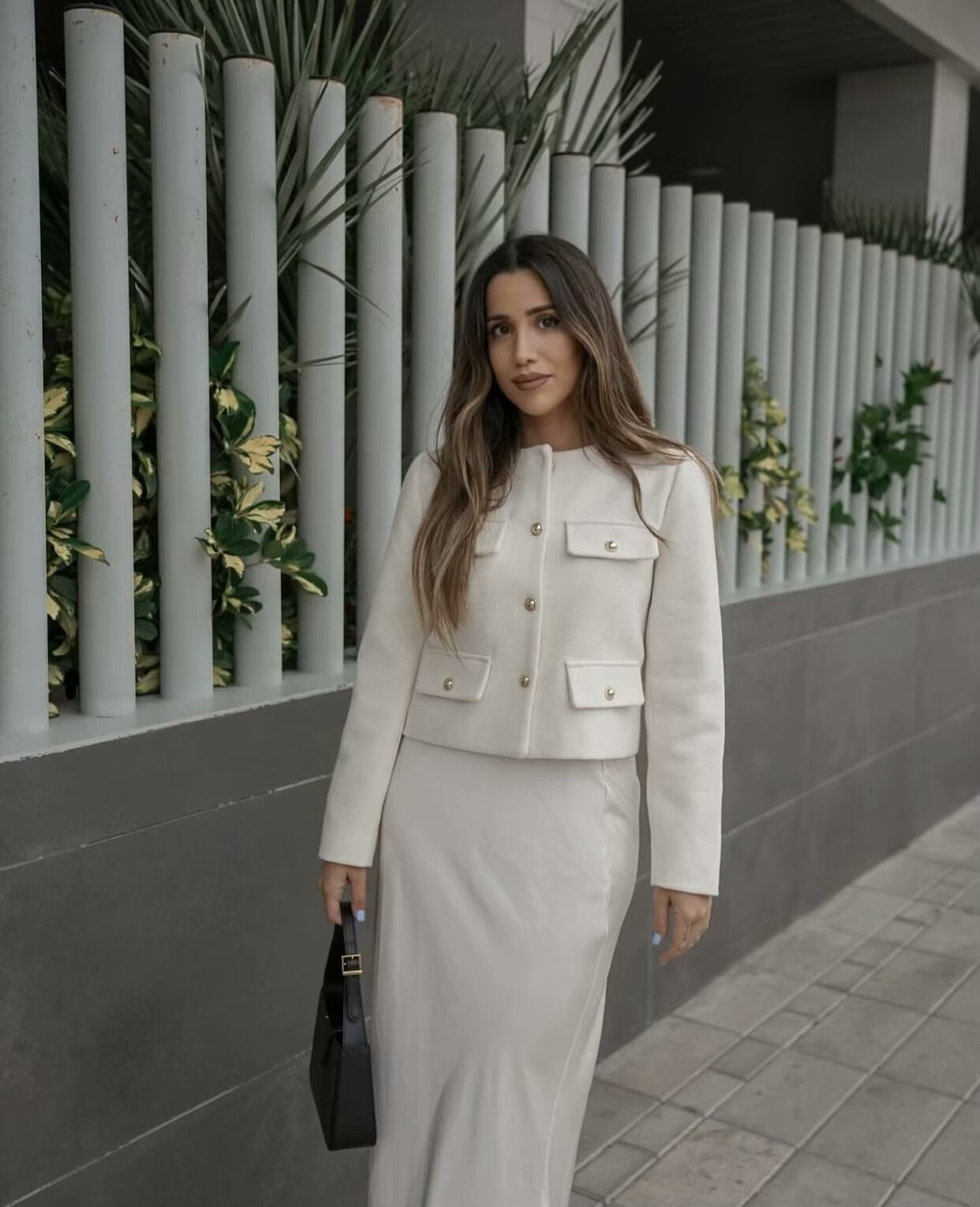 Wholesale Cross-Border Amazon Autumn Winter New Women's Fashion Small Fragrance Style Button Decor Short Blazer B88646